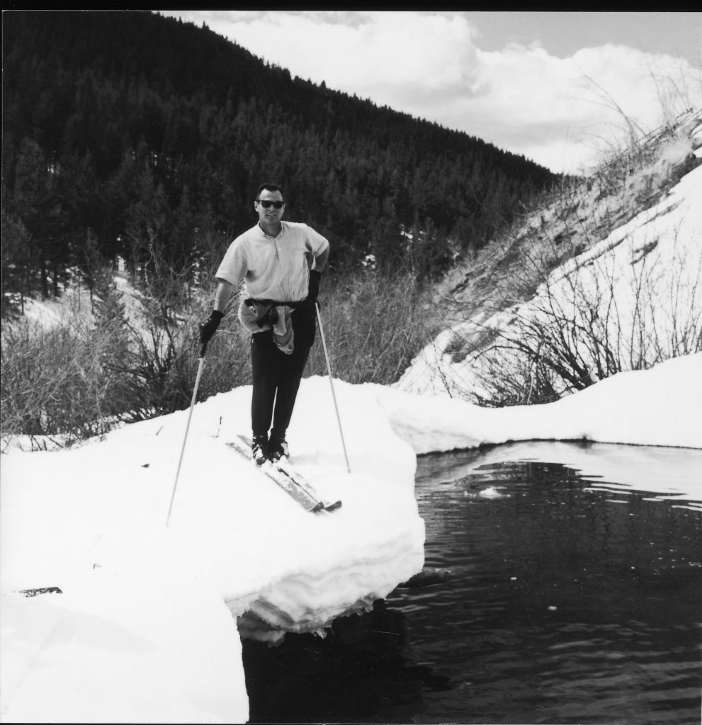 Vail Pioneer Dick Hauserman in Vail's Back Bowls in the resort;s early days. It was seeing the bowls first-hand that helped convince him to invest in the fledging resort in the late 1950s, and move to Vail before first gondola clattered uphill in 1962. Workforce housing was an issue from that day to now.